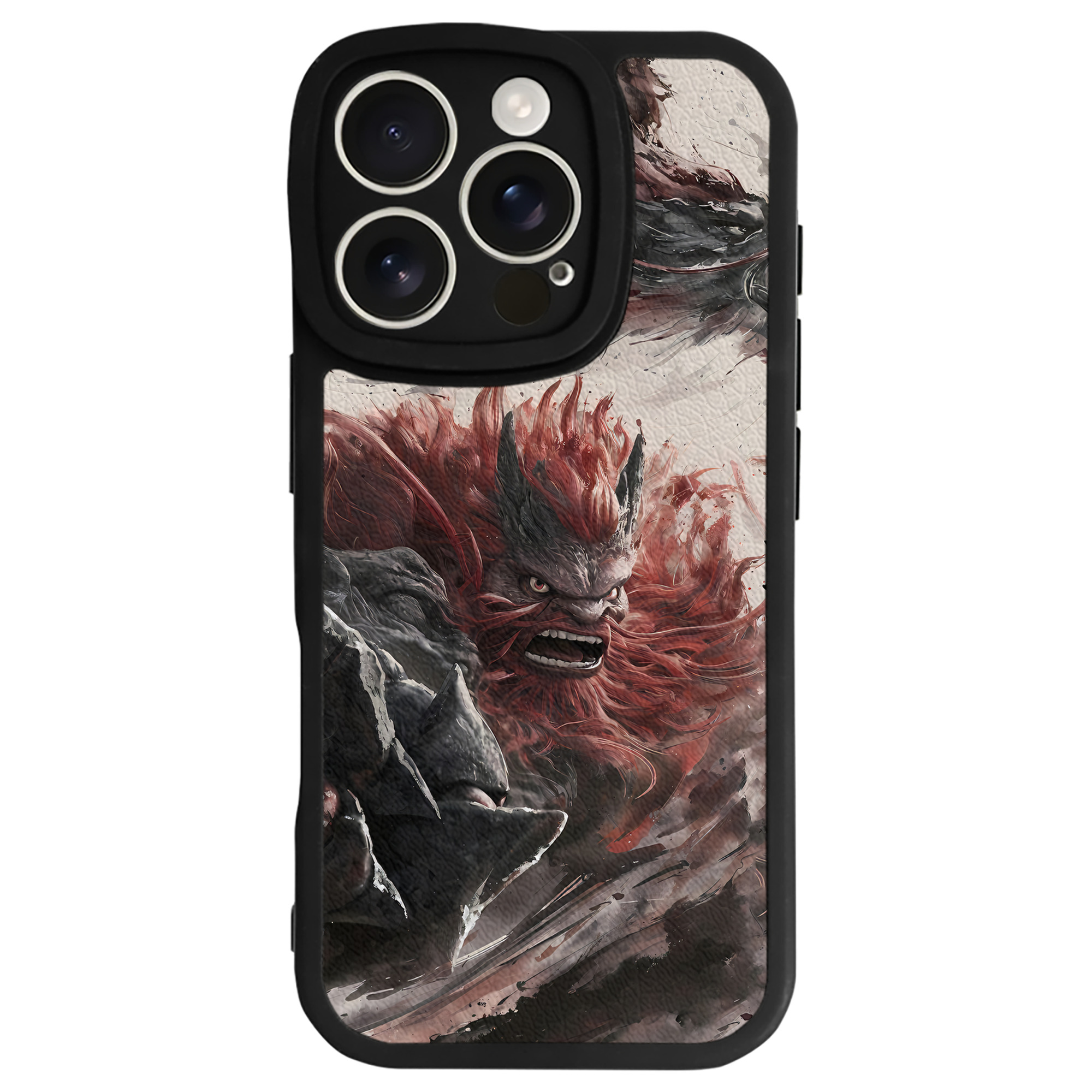 （画像用） Ne Zha 2 ナタ 魔童の大暴れ 【iPhone 16シリーズ対応】シリコンスマホケース（レザー調） 材質：シリコン